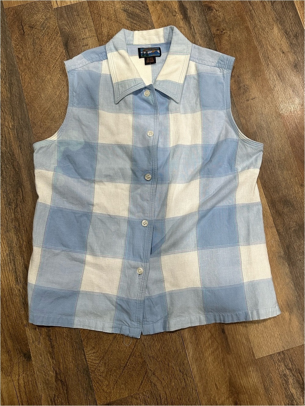 Vintage shaver lake blue plaid button down